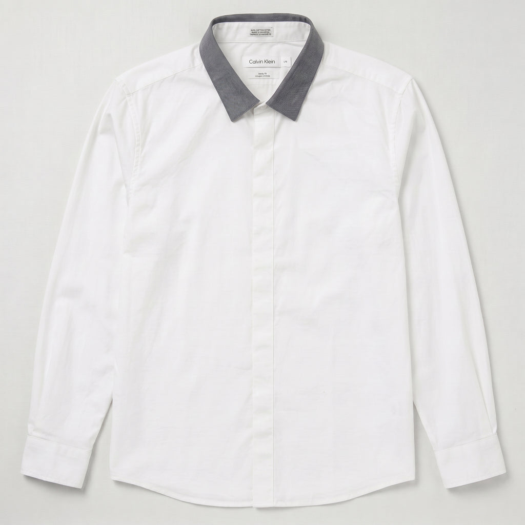 CALVIN KLEIN Men's 100% Cotton Dress Shirt