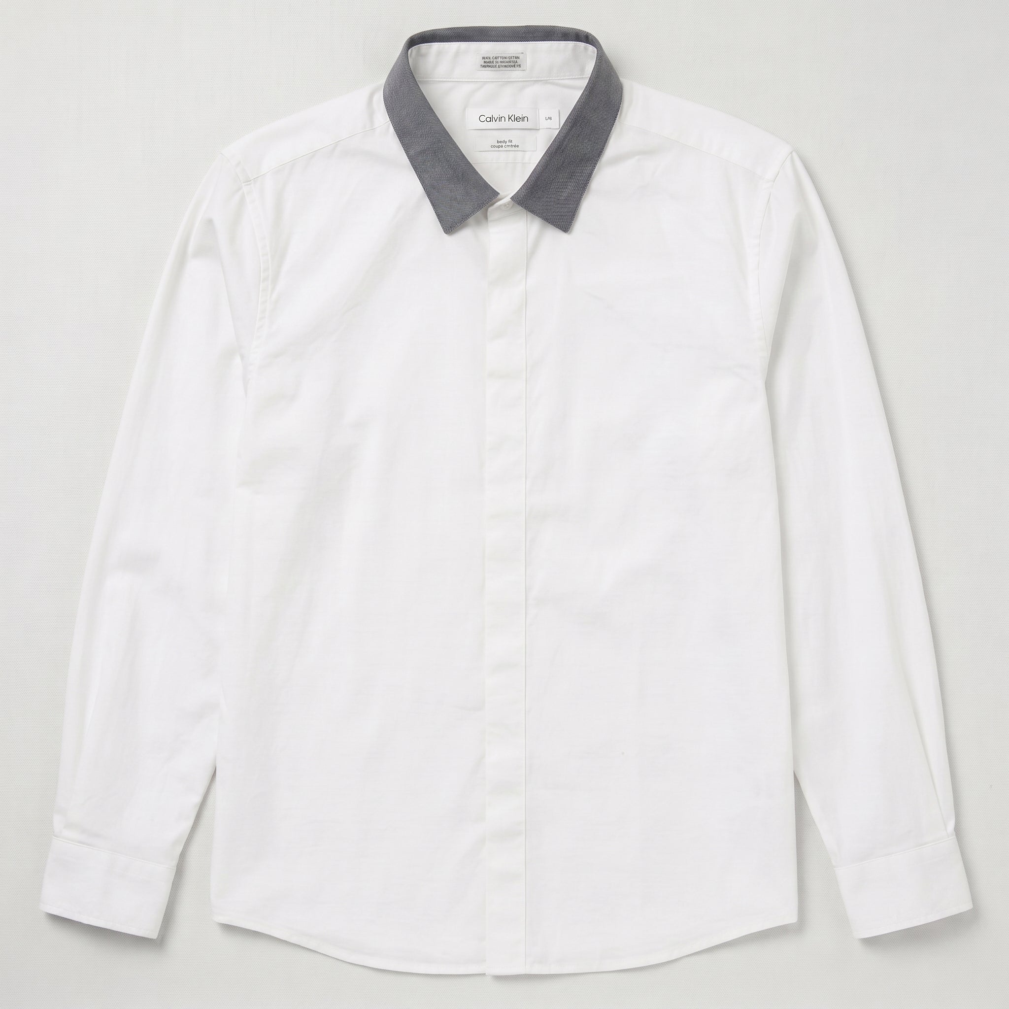 CALVIN KLEIN Men's 100% Cotton Dress Shirt