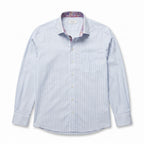Eton Sweden Blue Striped Floral Lining Shirt
