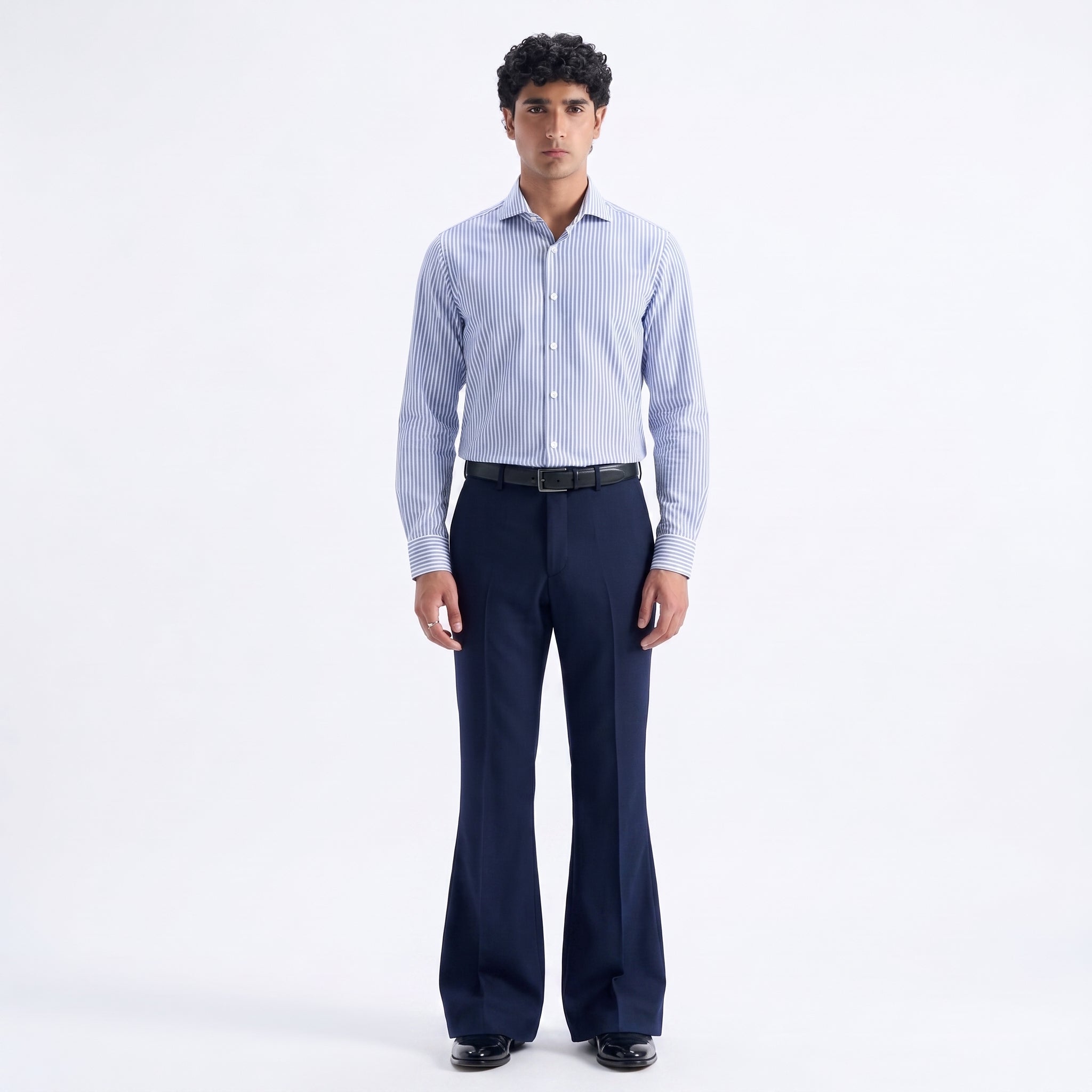 Holland Esquire Blue & White Striped Shirt