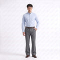 River Island Oxford Long Sleeve Shirt — Sky Blue