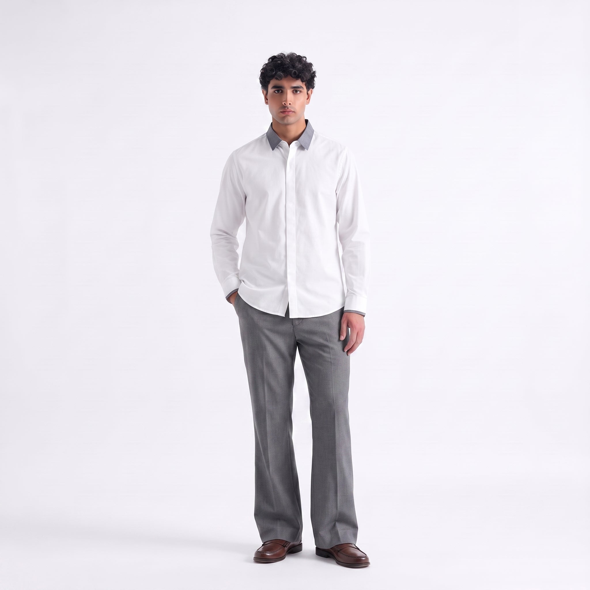 CALVIN KLEIN Men's 100% Cotton Dress Shirt