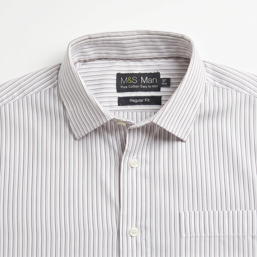 M&S Man Pure Cotton Striped Shirt