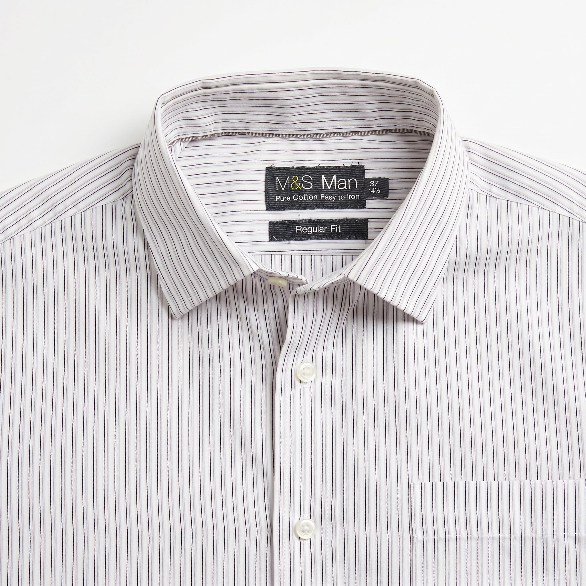 M&S Man Pure Cotton Striped Shirt