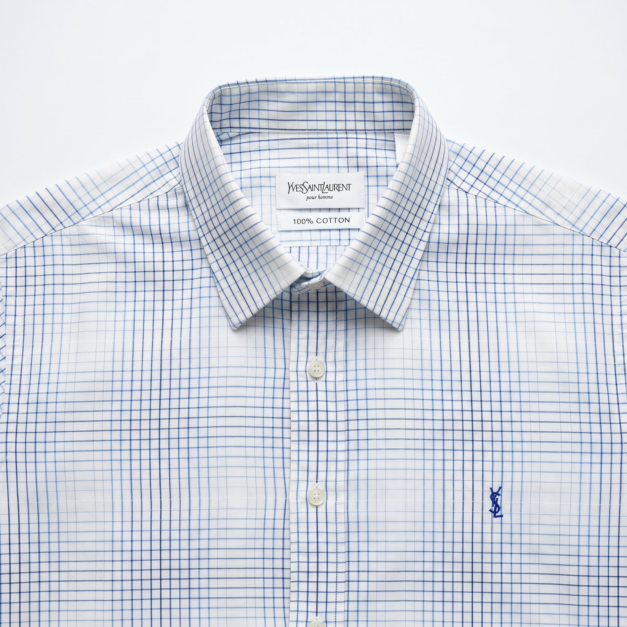 Yves Saint Laurent Pour Homme Grid Check Shirt
