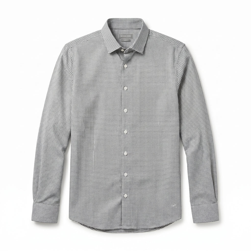 Michael Kors Slim Fit Houndstooth Shirt