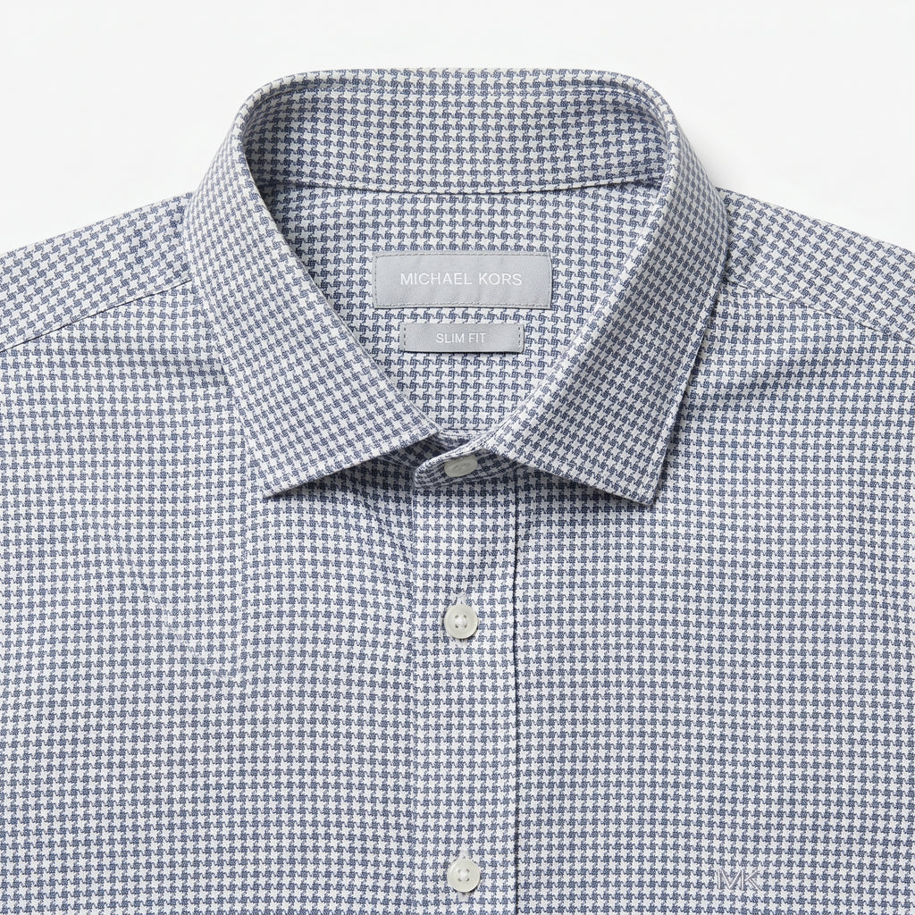 Michael Kors Slim Fit Houndstooth Shirt