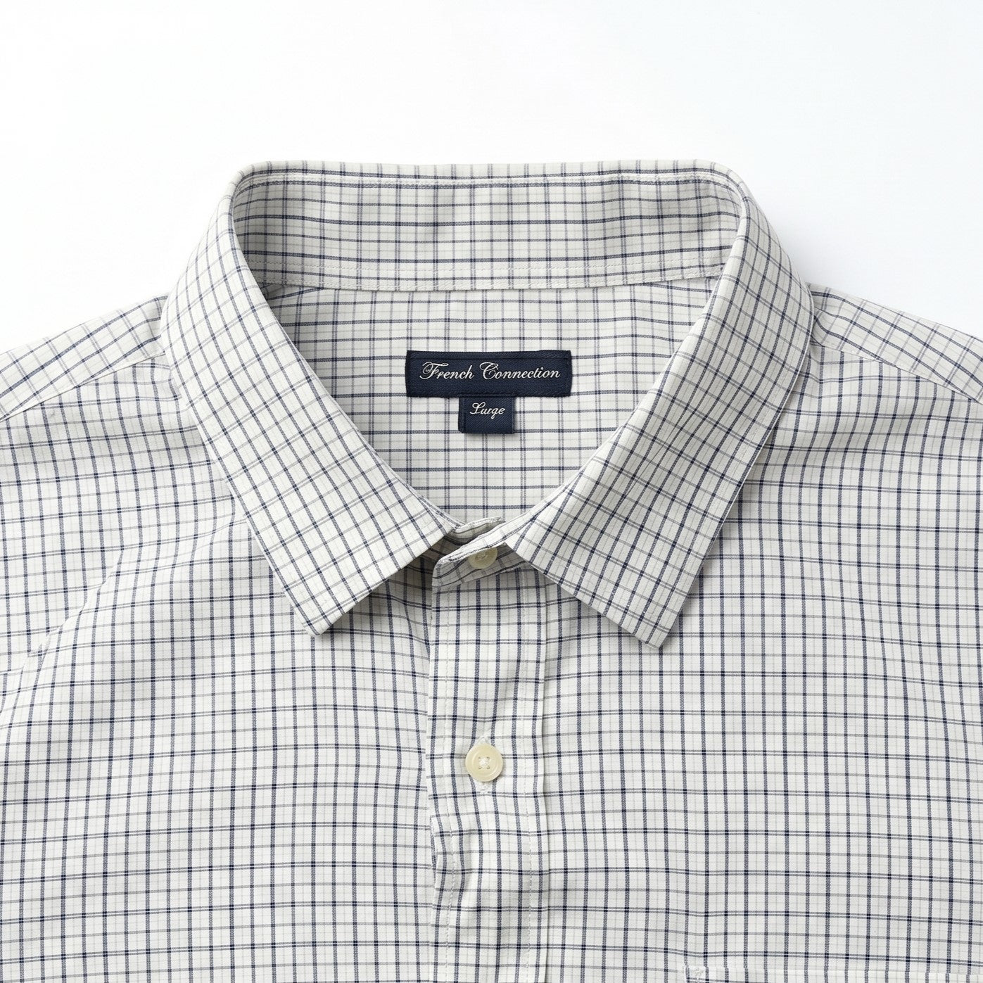 French Connection Embroidered Crest Check Shirt