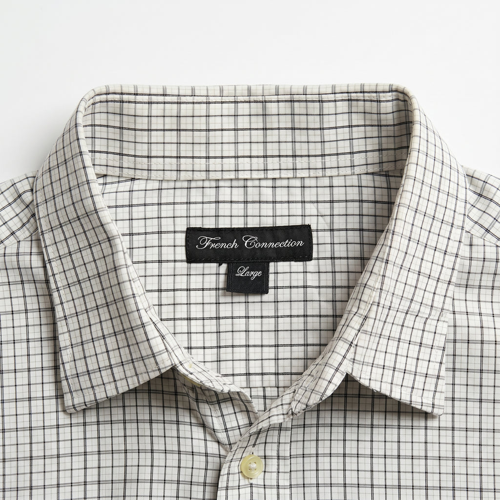 French Connection Embroidered Crest Check Shirt