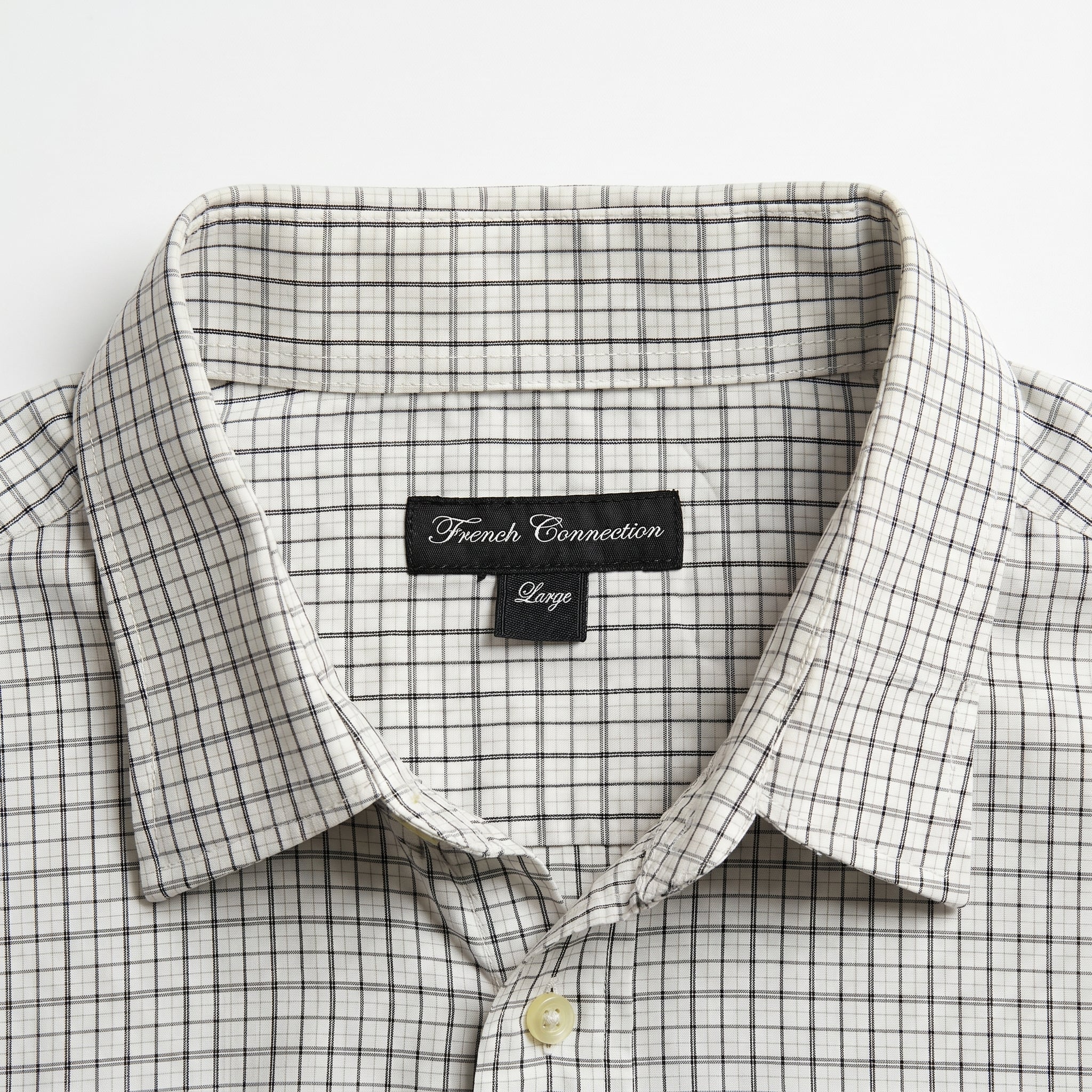 French Connection Embroidered Crest Check Shirt