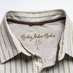 Rocha John Rocha Earth-Tone Multi-Stripe Shirt
