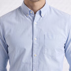 River Island Oxford Long Sleeve Shirt Sky Blue