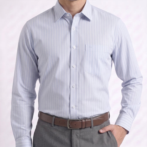 Balenciaga Paris Embroidered Monogram Striped Shirt