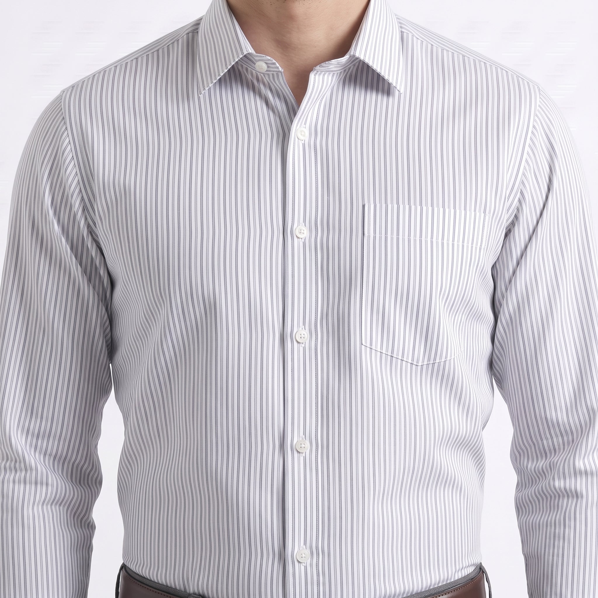 M&S Man Pure Cotton Striped Shirt