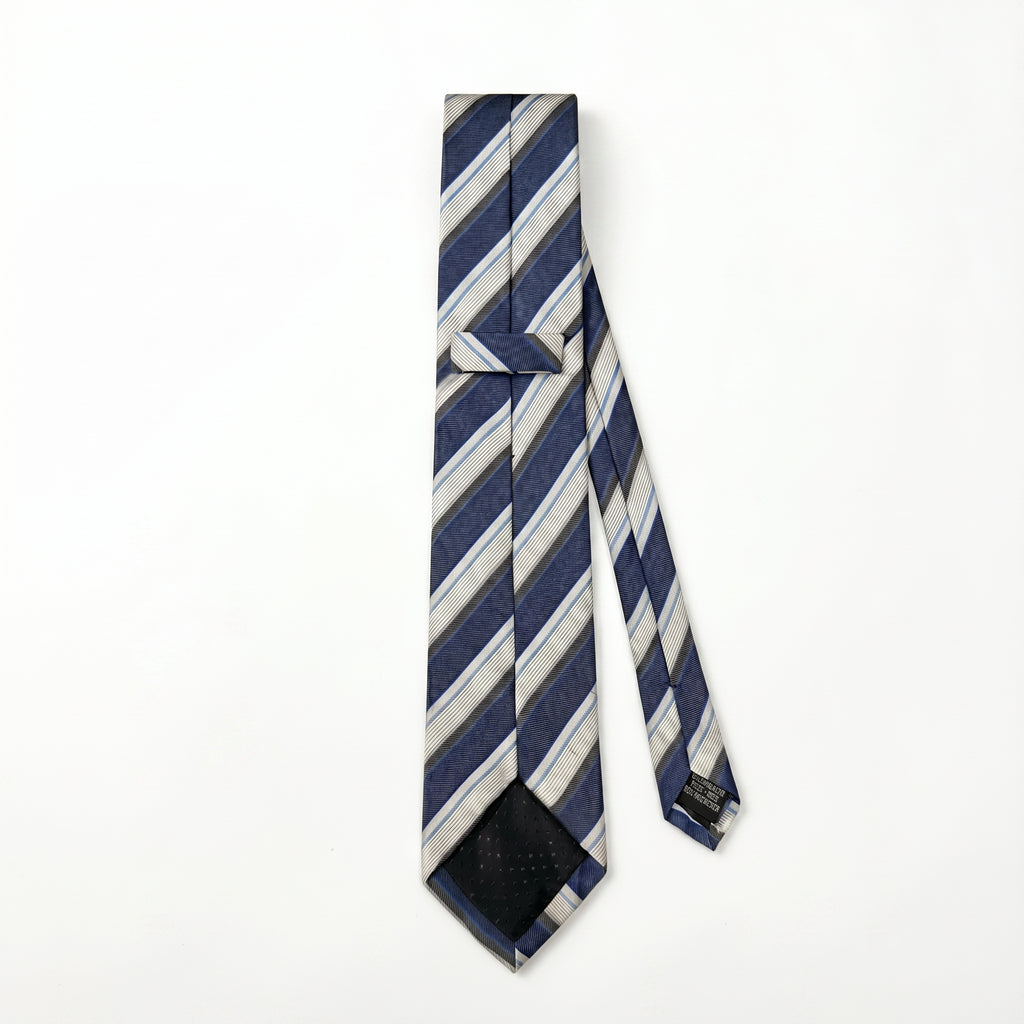 Matalan Retails British Classic Blue &amp; Slate Multi-Stripe Tie