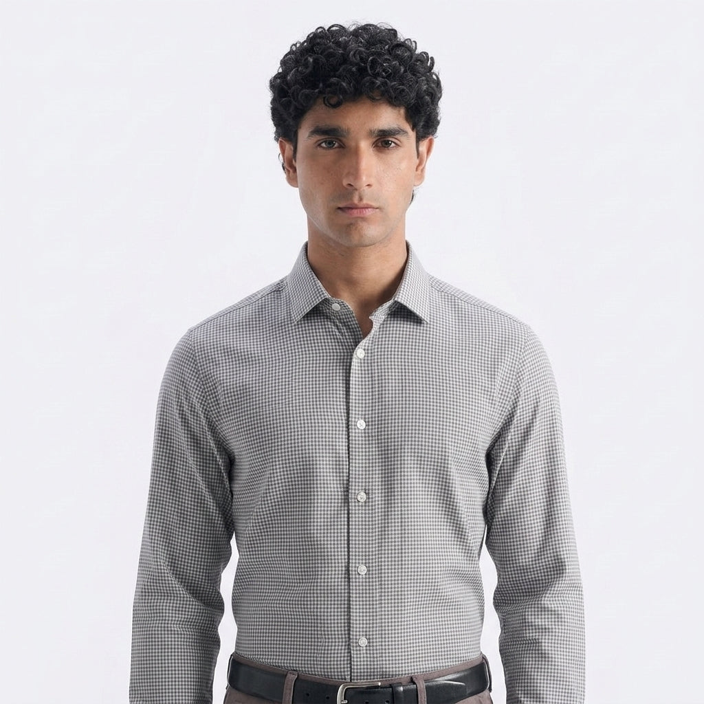 Michael Kors Slim Fit Houndstooth Shirt