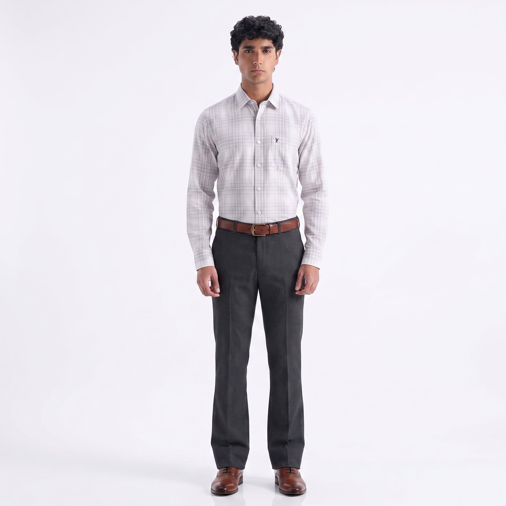 Yves Saint Laurent Pour Homme Grid Check Shirt