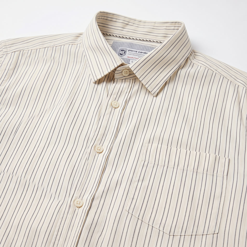 Pierre Cardin Cream Striped Casual Shirt