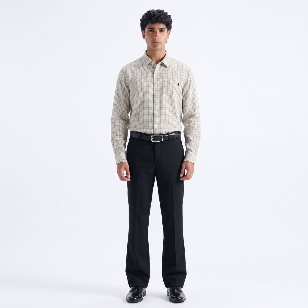 French Connection Embroidered Crest Check Shirt