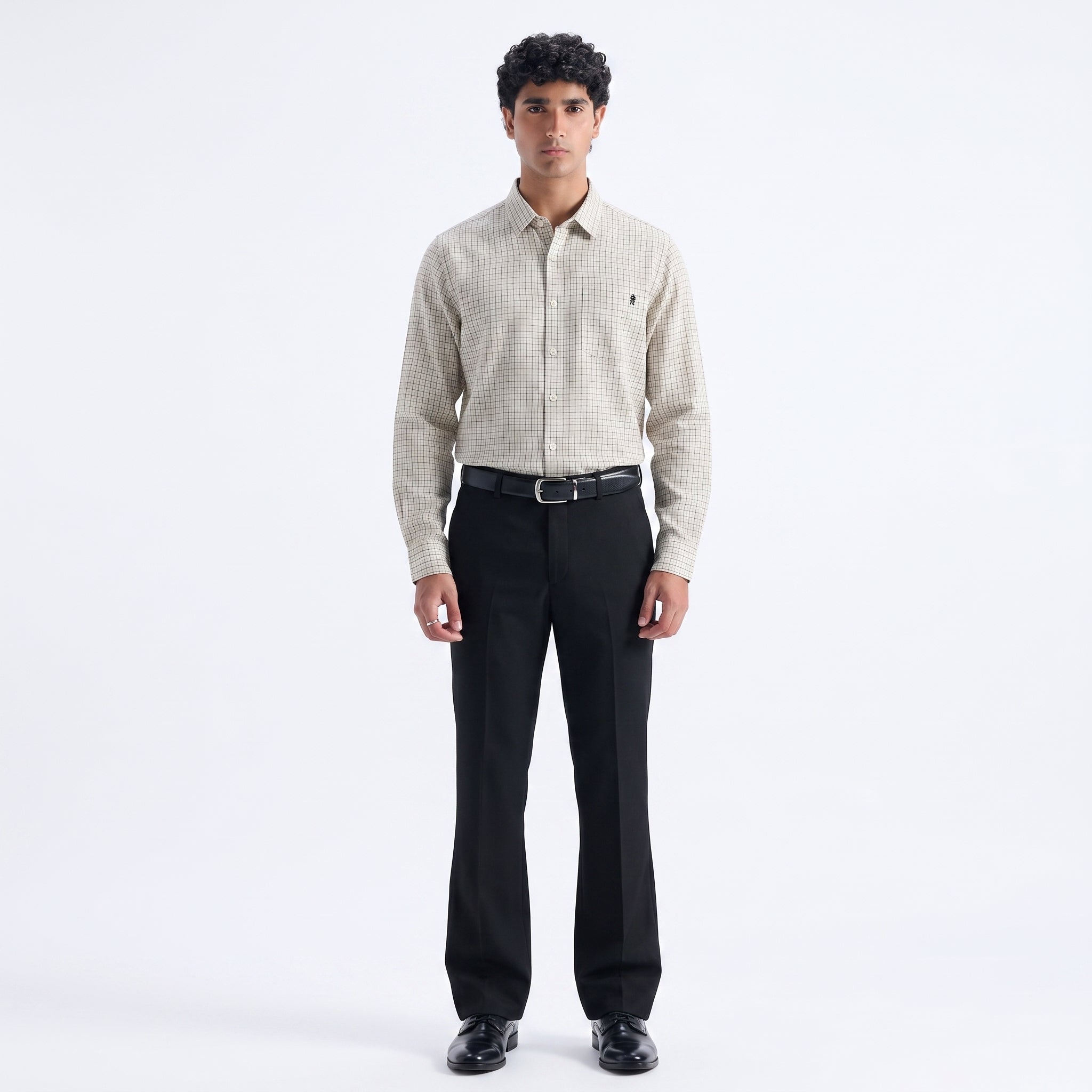 French Connection Embroidered Crest Check Shirt