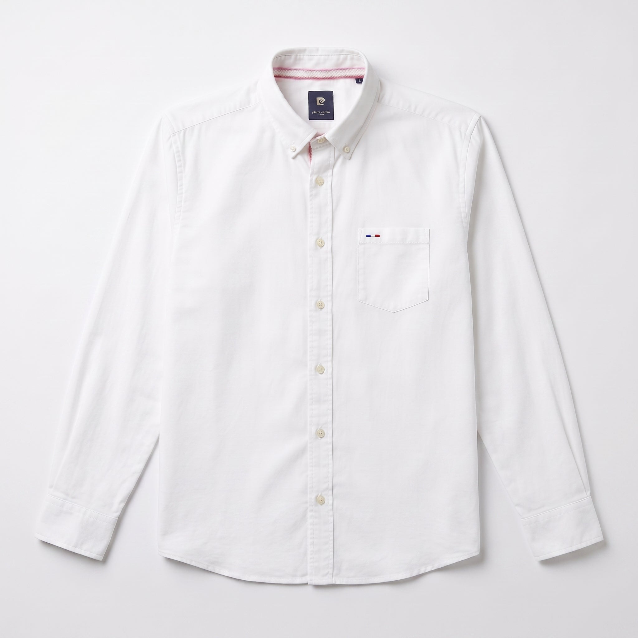 Pierre Cardin Men's White Oxford Button Down Shirt