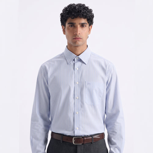 Balenciaga Paris Embroidered Monogram Striped Shirt