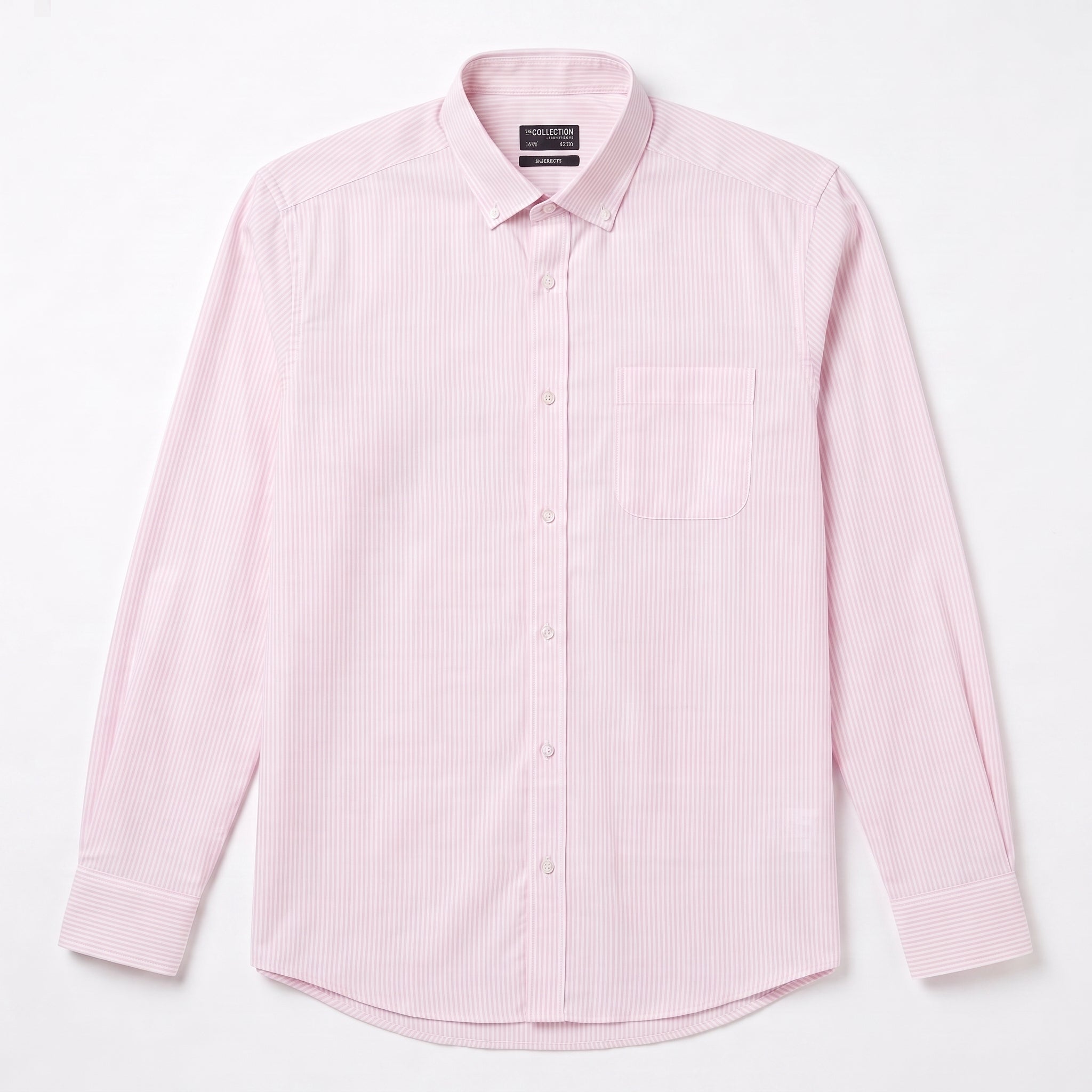 Debenhams Pink Striped Classic Fit Shirt