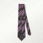 Jeff Banks London Magenta & Violet Striped Silk Tie