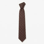 Tino Cosma Italy Vintage Crimson & Royal Blue Mosaic Silk Tie