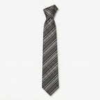 Monochrome Diagonal Multi-Stripe Sleek Tie
