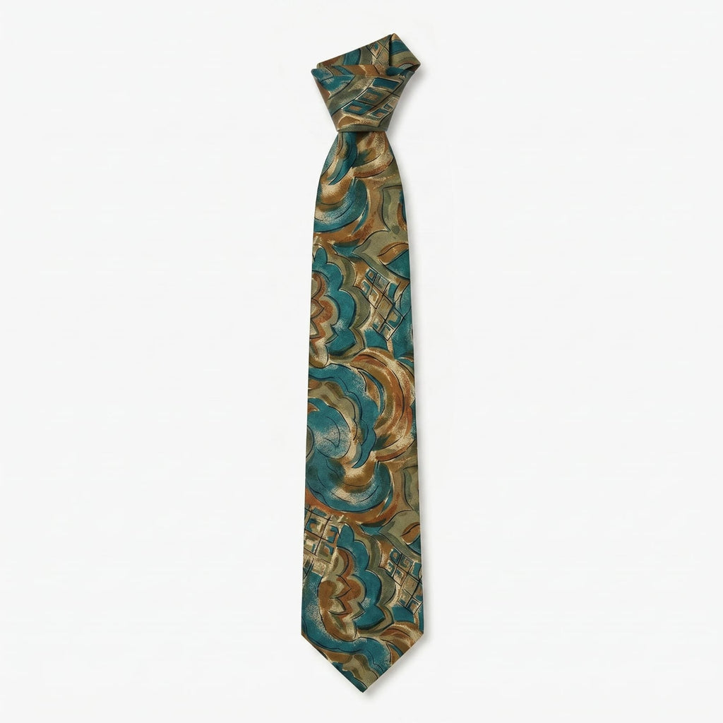 Pierre Cardin Paris Vintage Abstract Geometric Italian Silk Tie