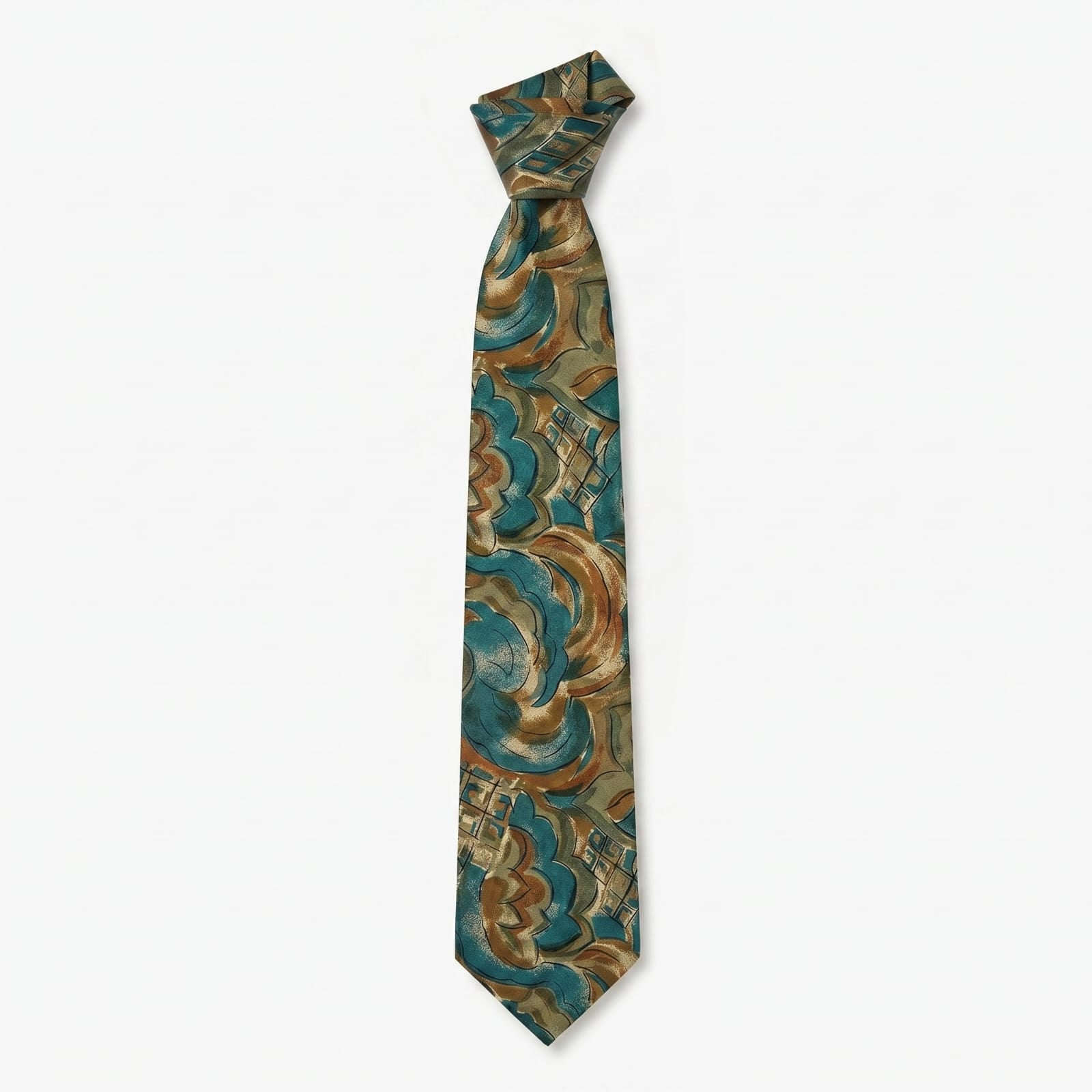 Pierre Cardin Paris Vintage Abstract Geometric Italian Silk Tie