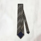 Monochrome Diagonal Multi-Stripe Sleek Tie