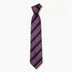 Jeff Banks London Magenta & Violet Striped Silk Tie