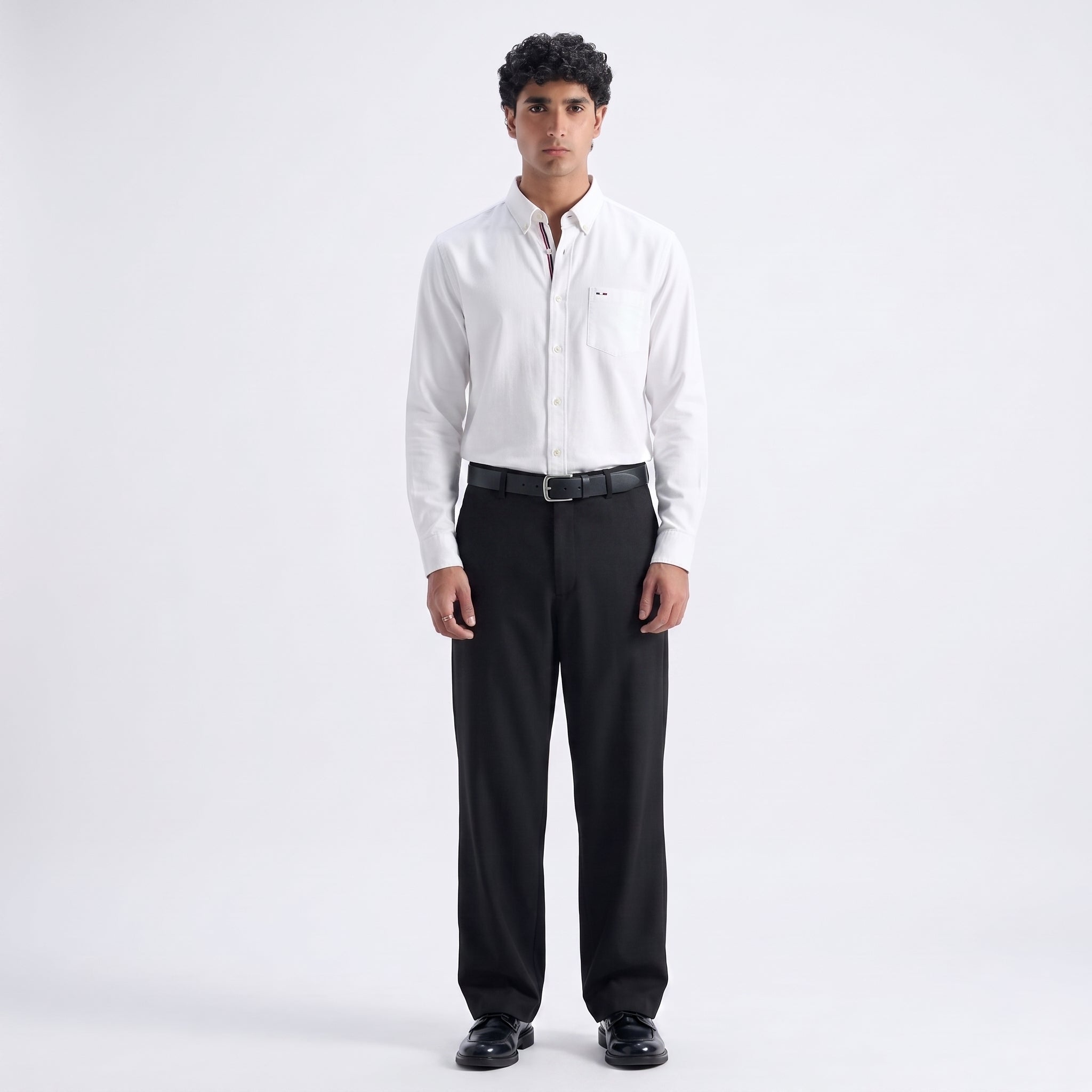 Pierre Cardin Men's White Oxford Button Down Shirt