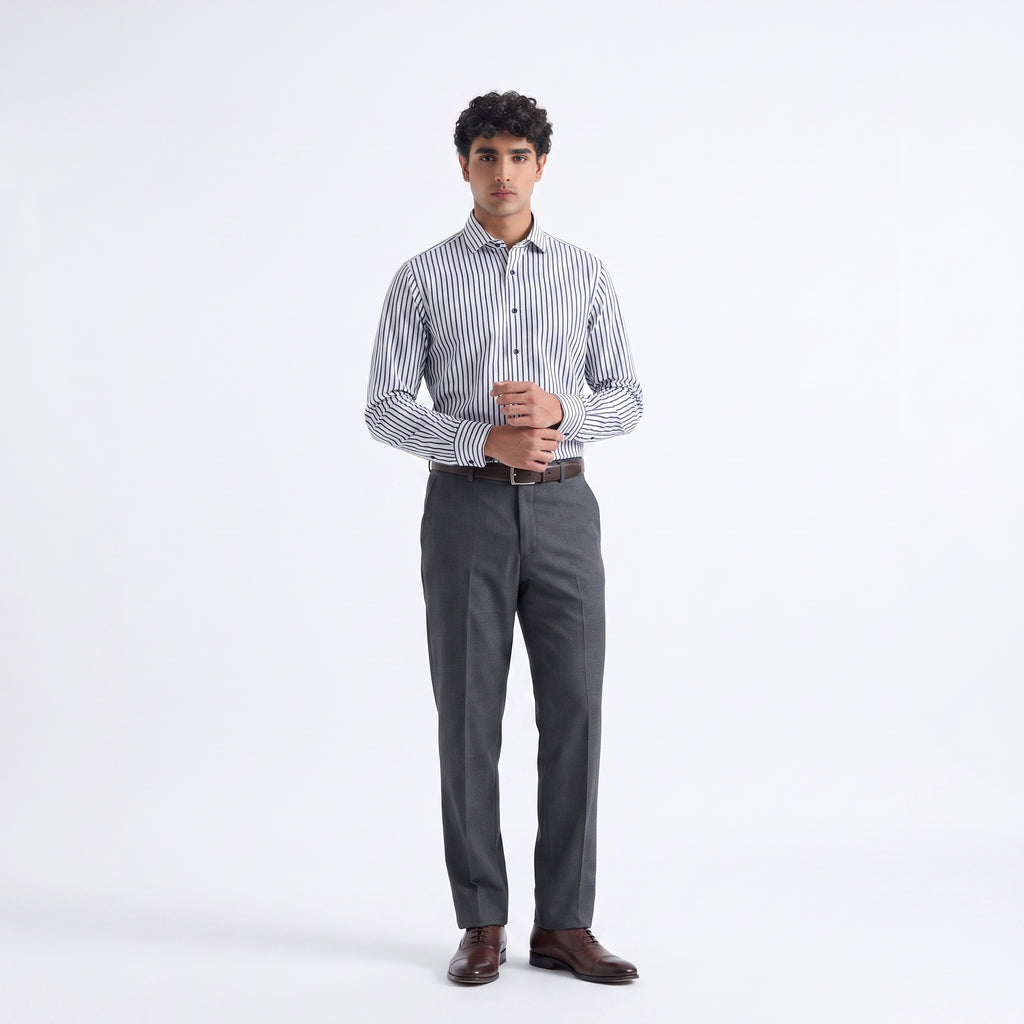 Paul Costelloe Men's Purple Striped Shirt
