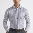 Paul Costelloe Men's Purple Striped Shirt