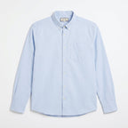 River Island Oxford Long Sleeve Shirt Sky Blue