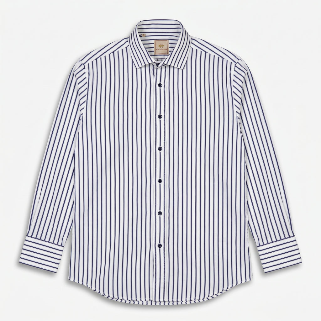 Paul Costelloe Men's Purple Striped Shirt