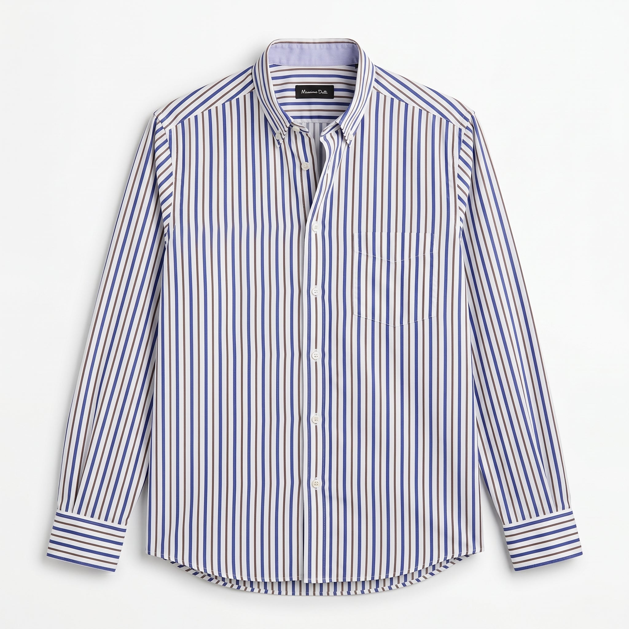 MASSIMO DUTTI Men's Striped Button Down Shirt