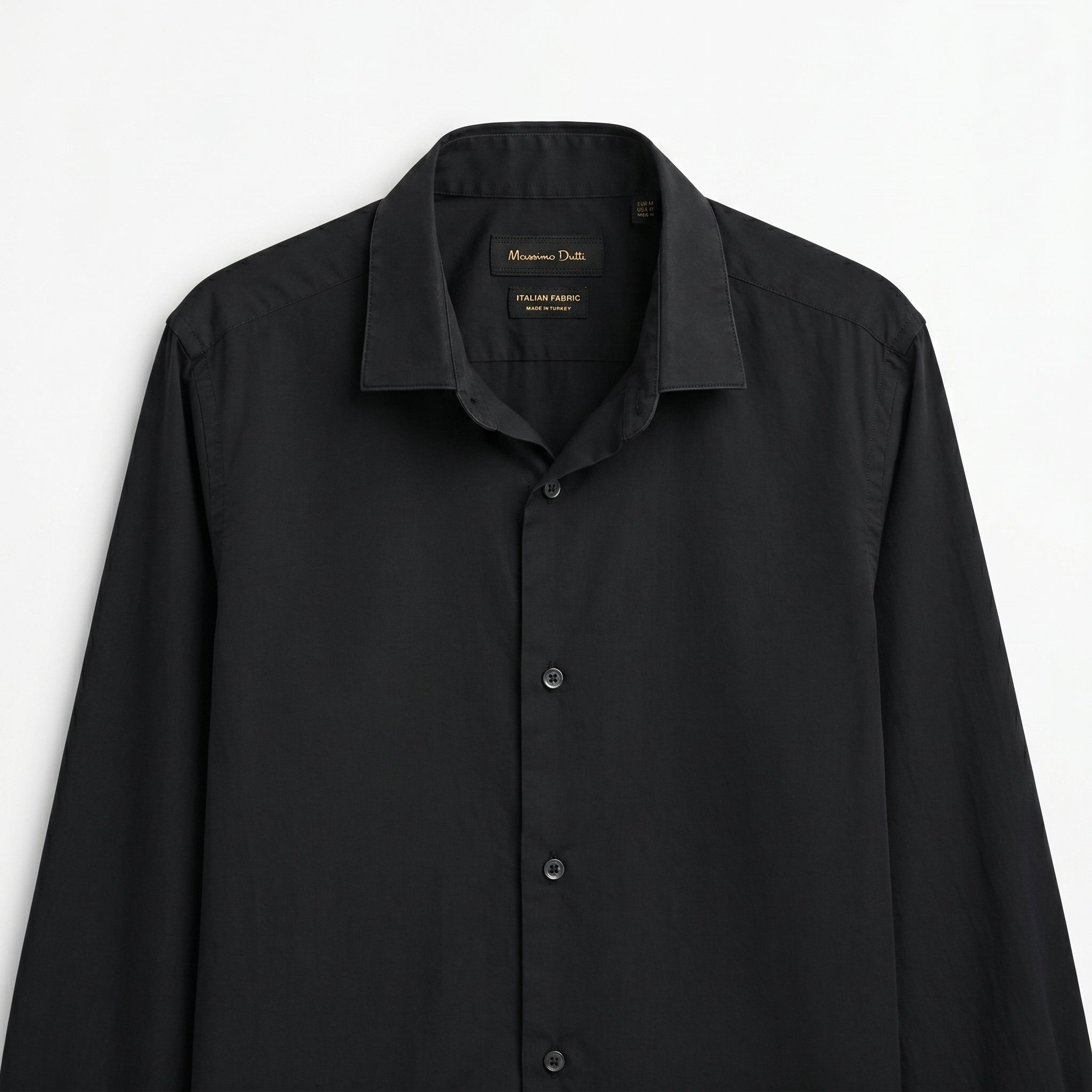 Massimo Dutti Italian Fabric Black Shirt