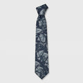 Littlewoods Heritage Slate Blue Woven Botanical Tie