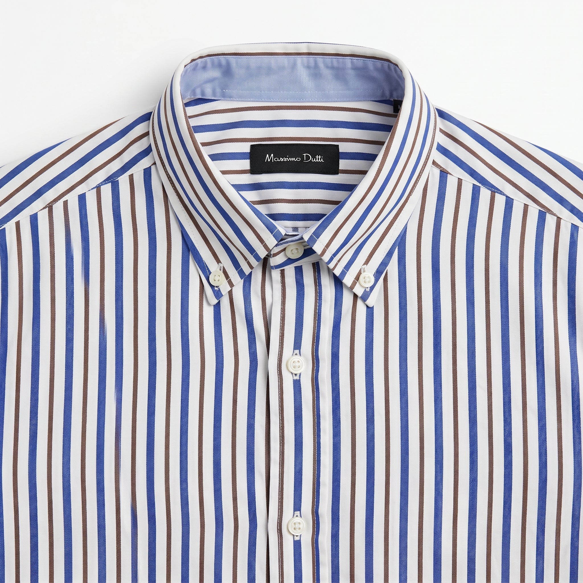 MASSIMO DUTTI Men's Striped Button Down Shirt