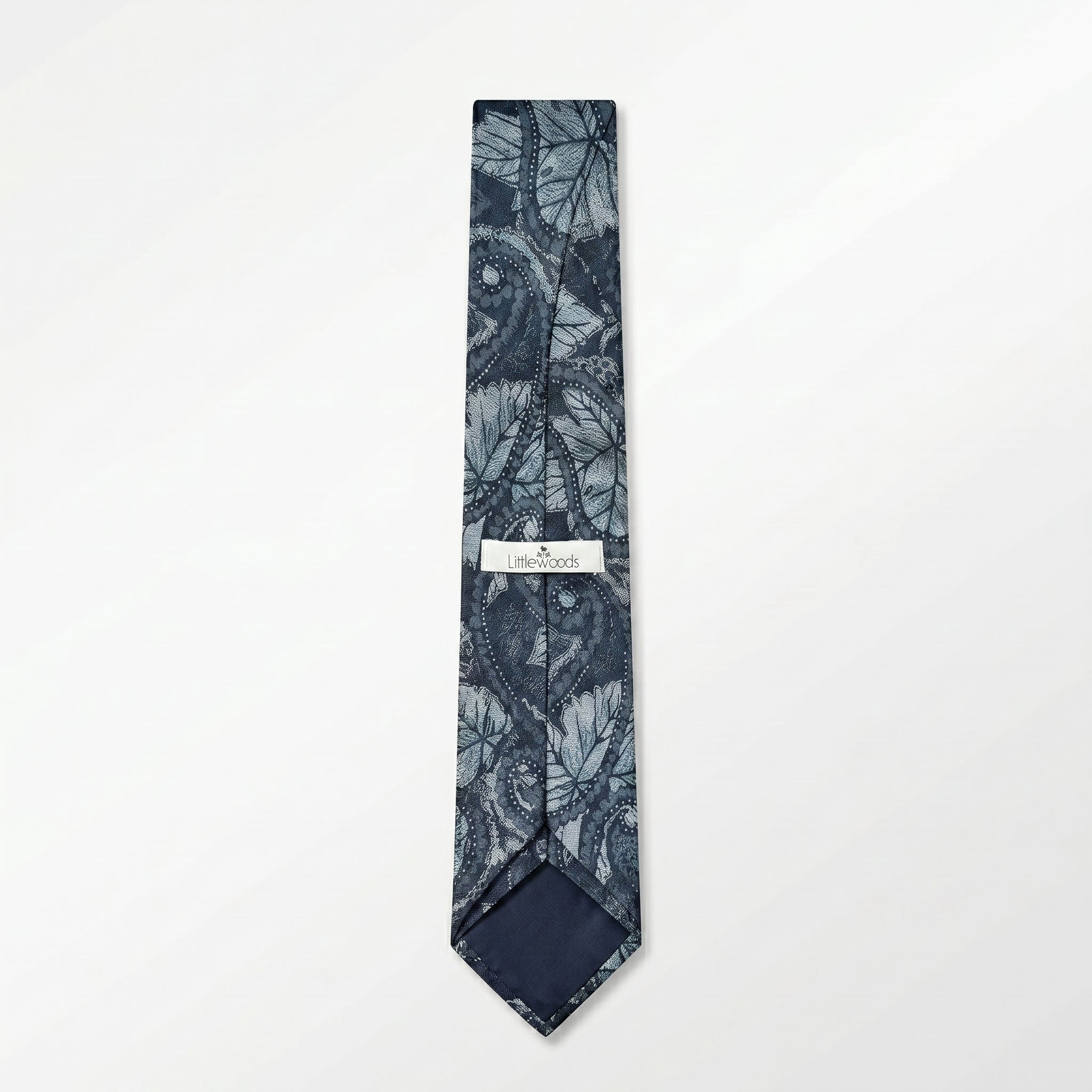 Littlewoods Heritage Slate Blue Woven Botanical Tie