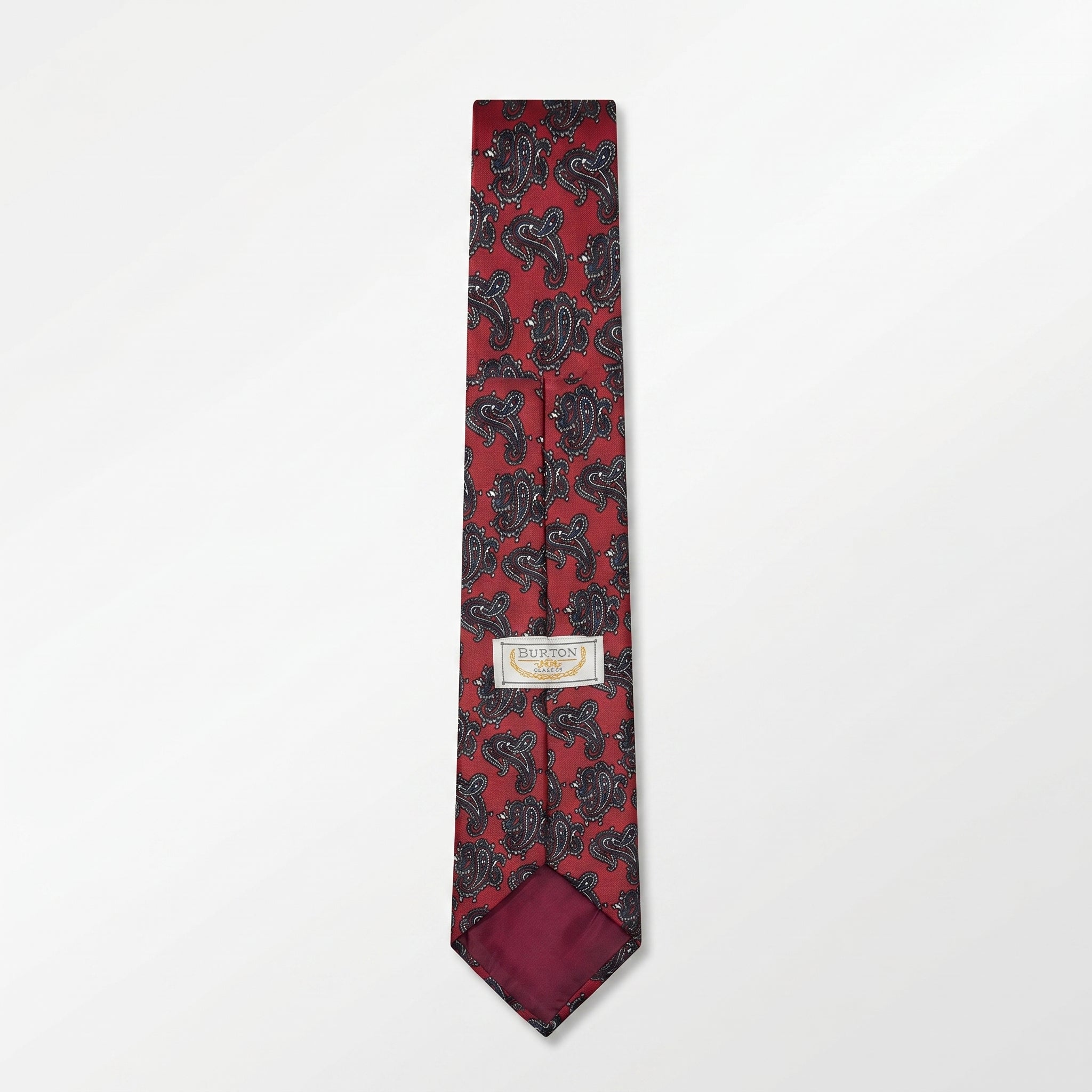 Burton Classics Vintage Burgundy Baroque Paisley Tie