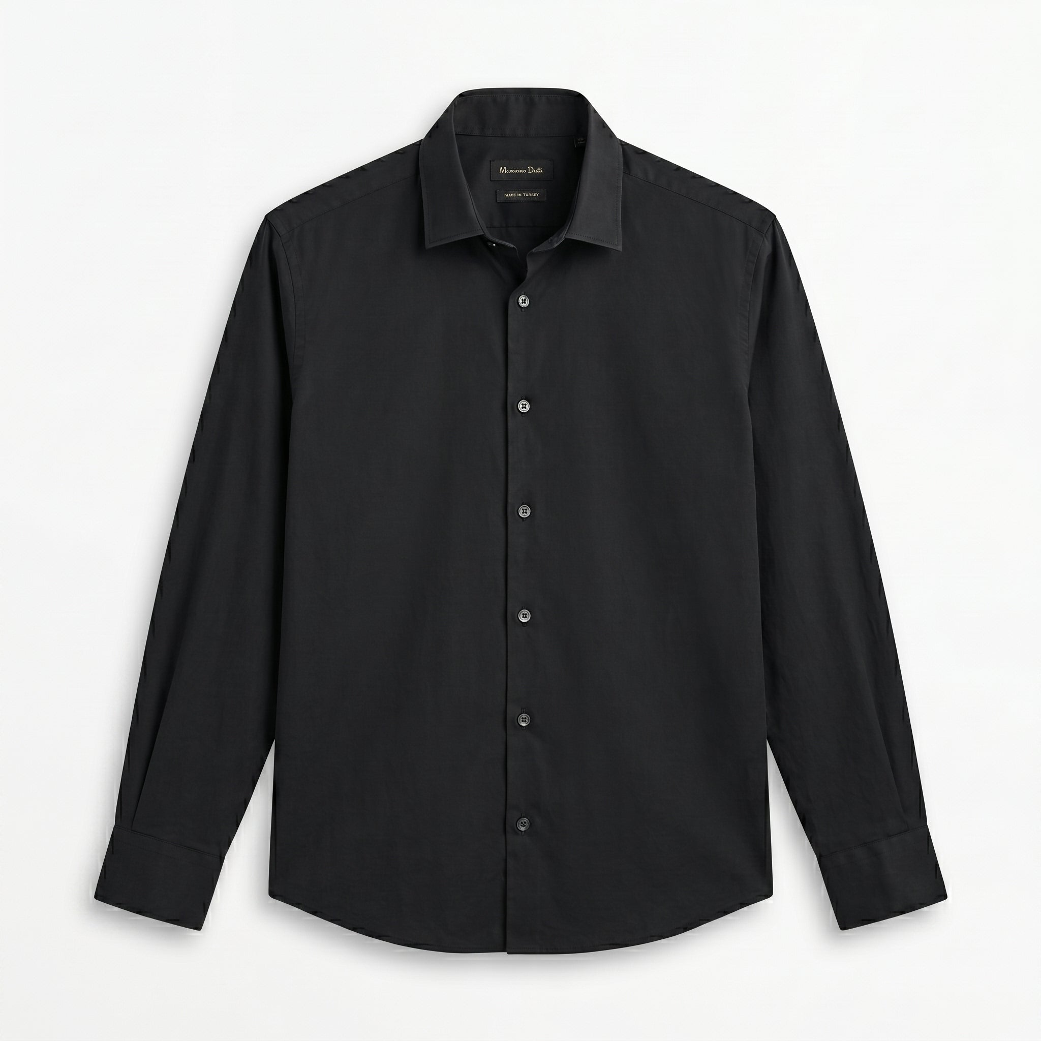 Massimo Dutti Italian Fabric Black Shirt