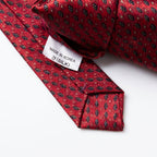 Gold City Vintage Crimson Geometric Hand-Made Silk Tie