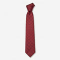 Gold City Vintage Crimson Geometric Hand-Made Silk Tie
