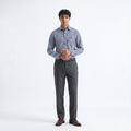 Pierre Cardin Men's Blue Gingham Regular Fit Shirt