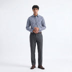 Pierre Cardin Men's Blue Gingham Regular Fit Shirt